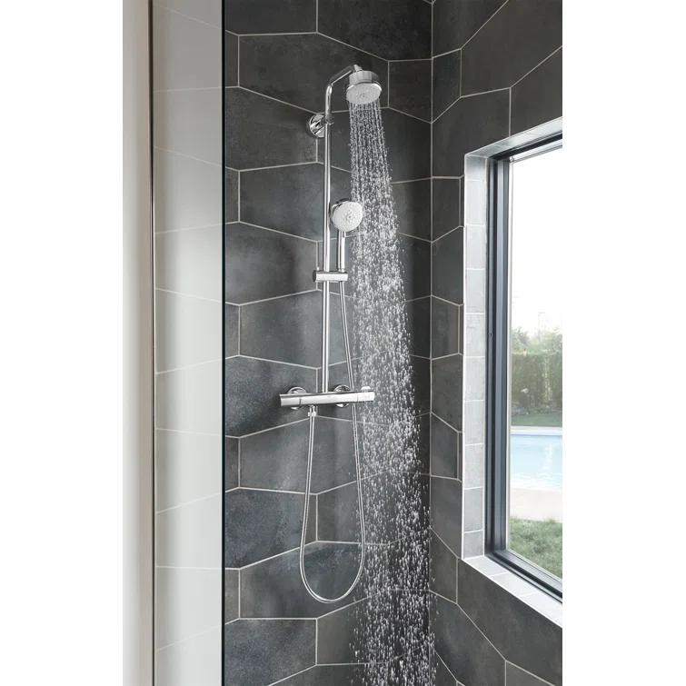 Tempesta Fixed 4-Setting Shower Head Rain O2 Rain Massage Jet Settings