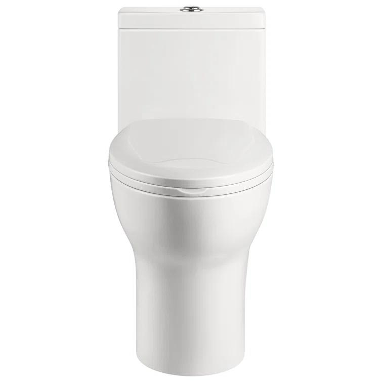 Ally Standard Bathroom Toielt, Modern Toilet with Comfort Chair Height Floor Mounted(Seat Included)