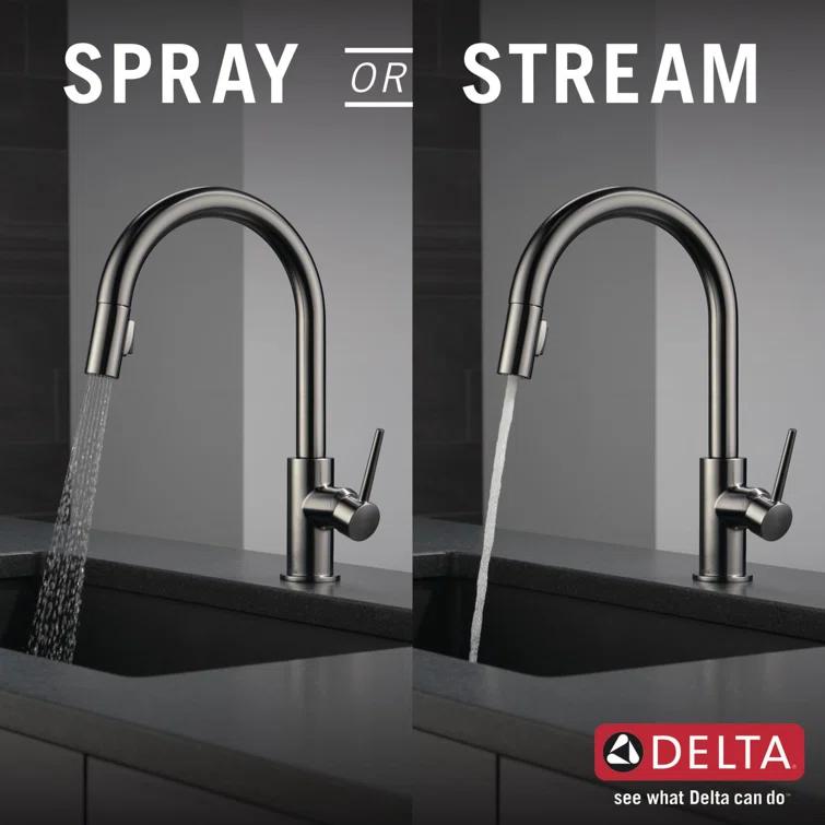 Trinsic Pull Down Sprayer Kitchen Sink Faucet, Single Handle Kitchen Faucet