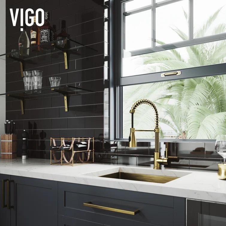Brant Pull Down Single Handle Kitchen Faucet with Optional Soap Dispenser
