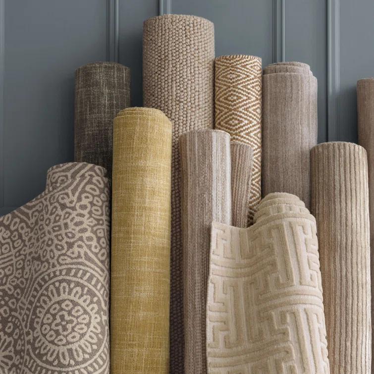 Cut Stripe Ivory Hand Knotted Viscose/Wool Rug