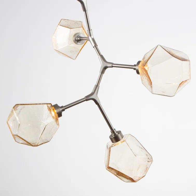Gem 8 - Light Dimmable LED Sputnik Modern Linear Chandelier