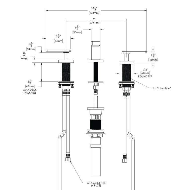 Speakman SB-2721-MB Vector Widespread Bathroom Faucet with Drain Assembly