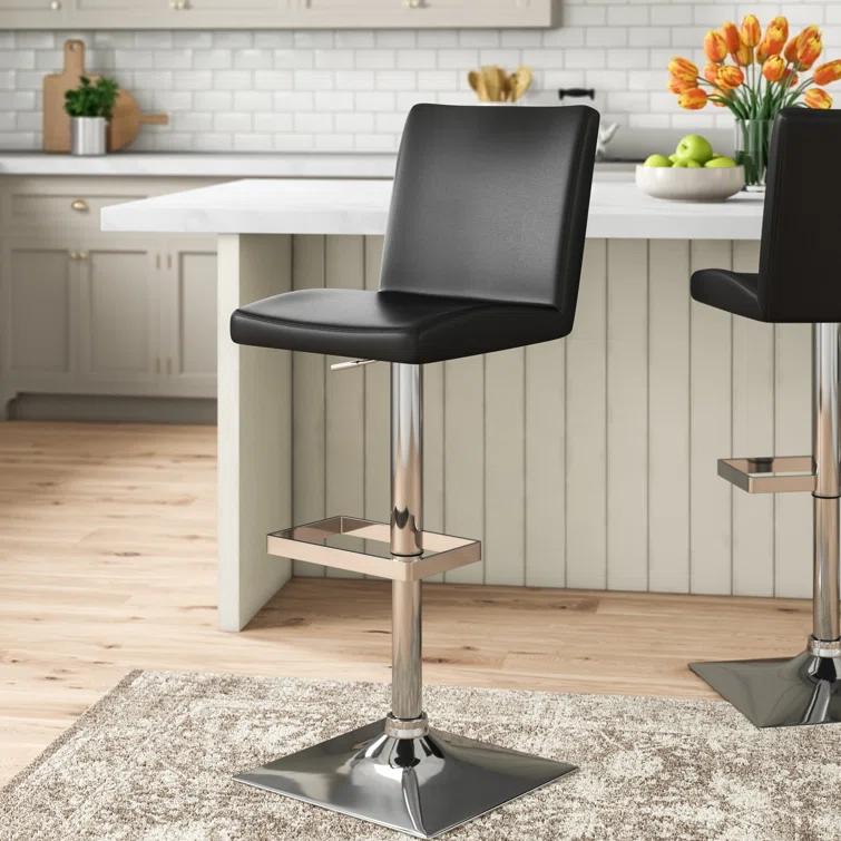 Captain Swivel Upholstered Adjustable Height Counter Stool