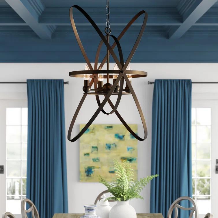 4 - Light Geometric Chandelier