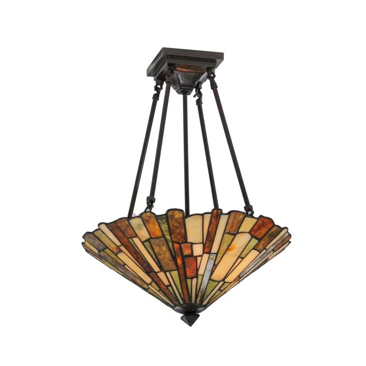 Meyda Tiffany Jadestone Delta Semi-Flush Mount, MT-82749