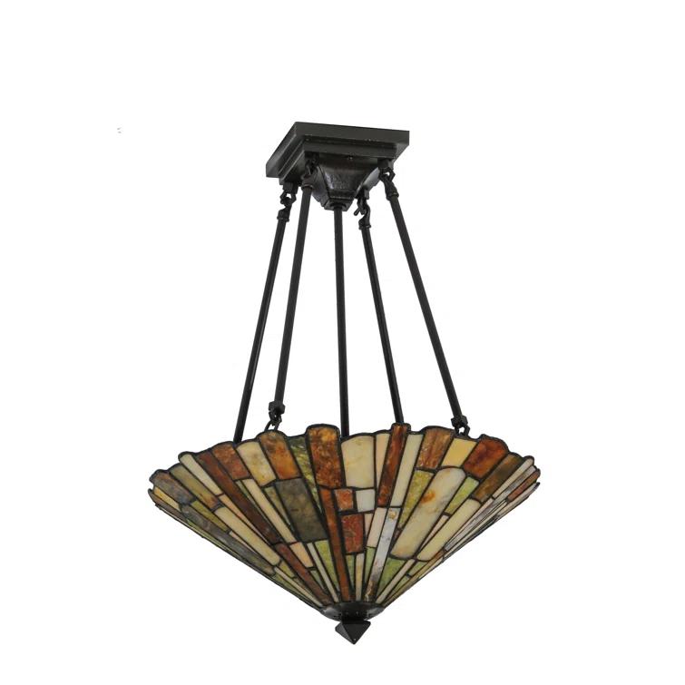 Meyda Tiffany Jadestone Delta Semi-Flush Mount, MT-82749