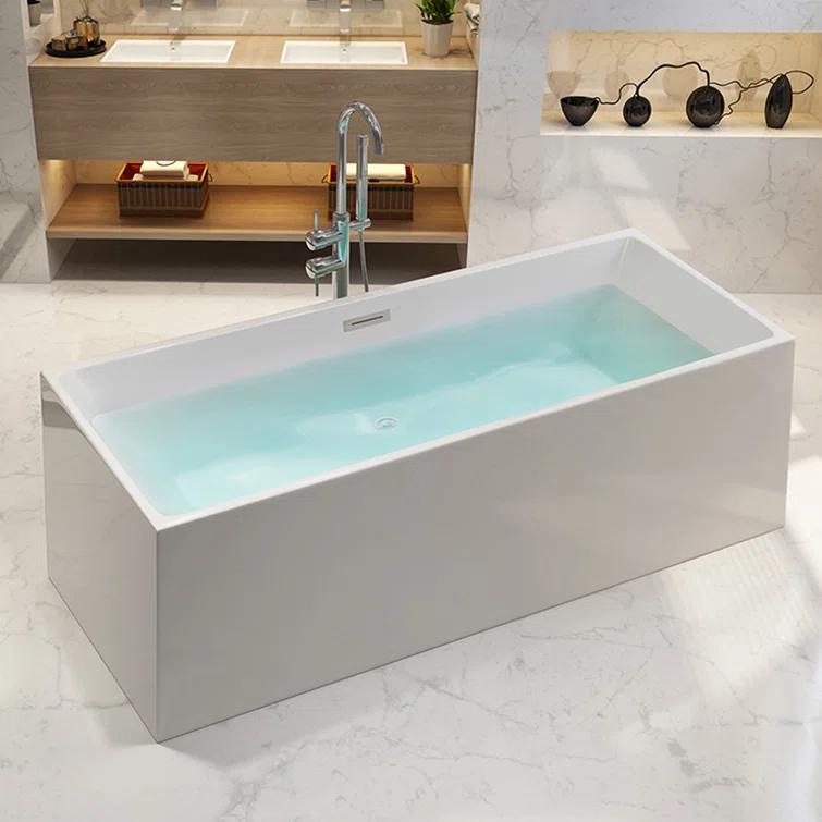 Chloe 59" x 30" Freestanding Soaking Bathtub