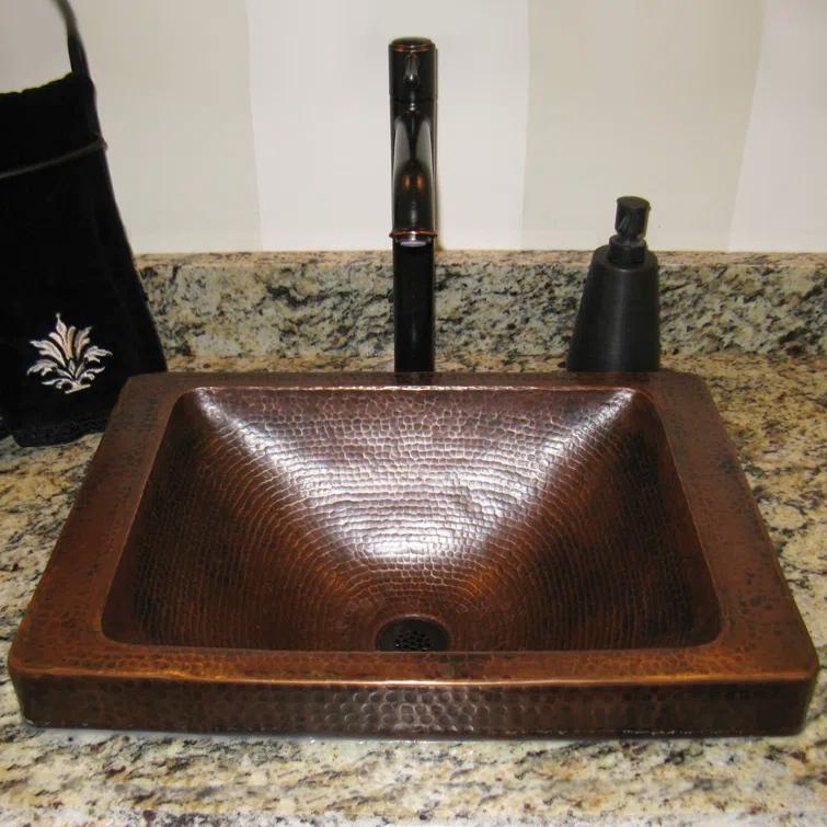 Novatto 14'' Copper Rectangular Bathroom Sink