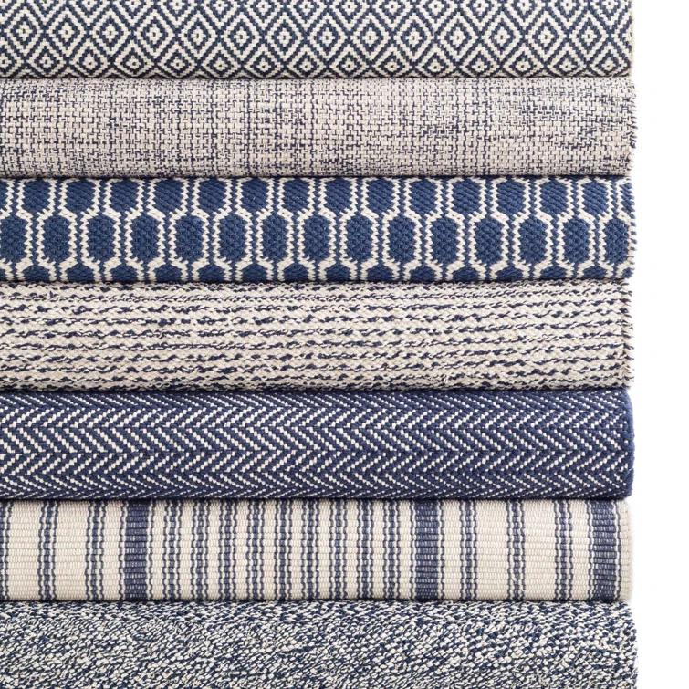 Herringbone Indigo Handwoven Cotton Rug