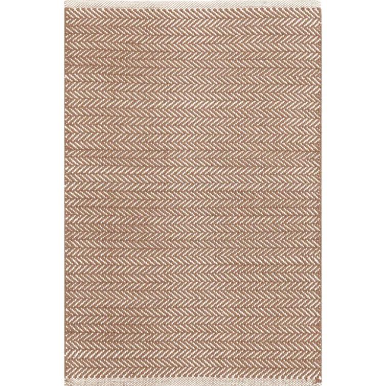 Herringbone Stone Handwoven Cotton Rug