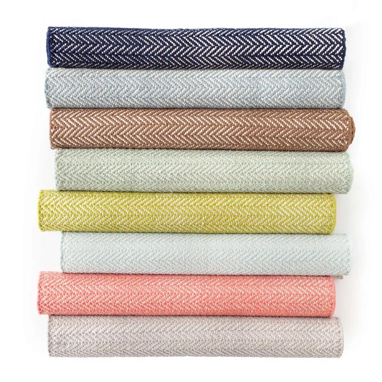 Herringbone Stone Handwoven Cotton Rug