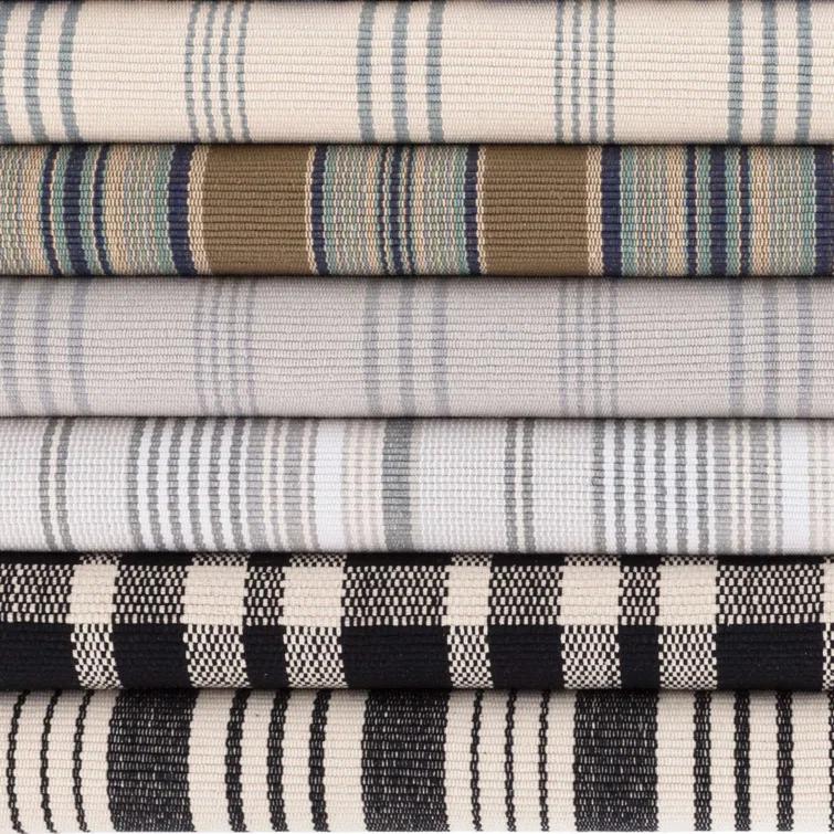 Gradation Ticking Handwoven Cotton Rug