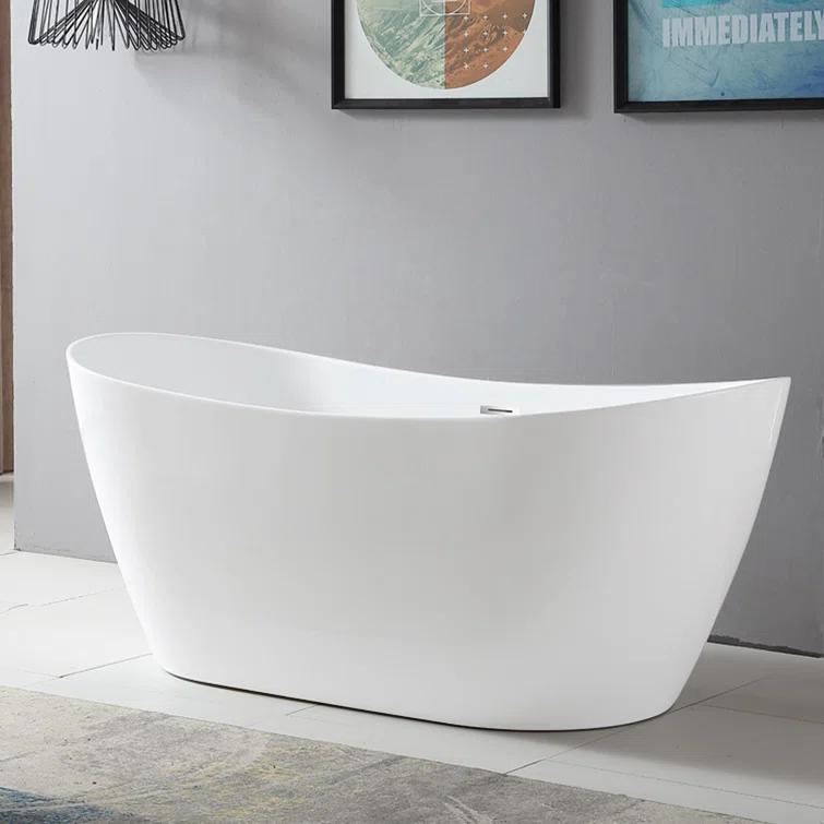 Ophelia 71" x 32'' Freestanding Soaking Acrylic Bathtub