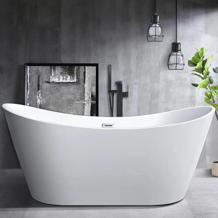 Ophelia 71" x 32'' Freestanding Soaking Acrylic Bathtub