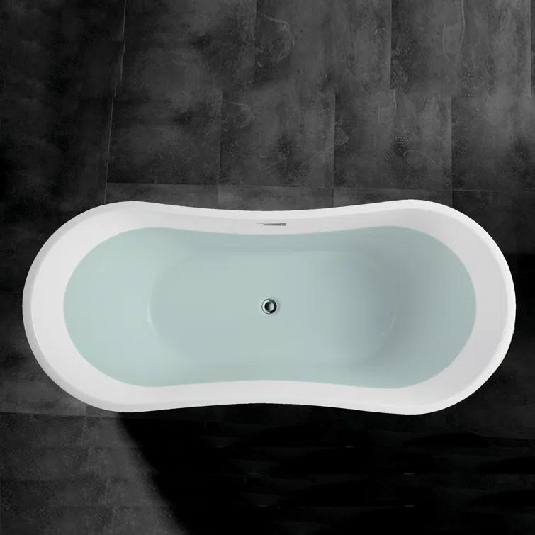 Ophelia 71" x 32'' Freestanding Soaking Acrylic Bathtub