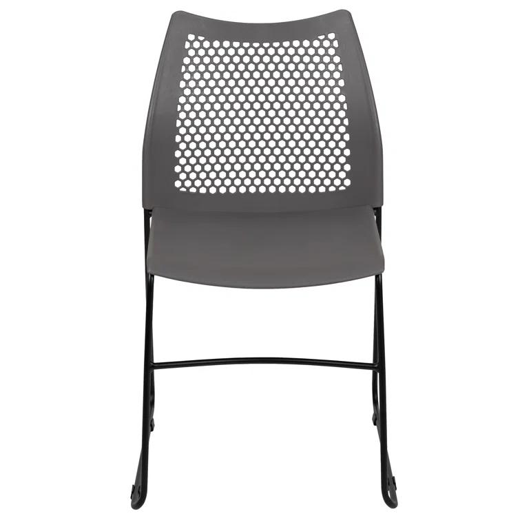 Flash Furniture Antonia 661 lb. Capacity Stack Chair with Air-Vent Back and Powder Coated Sled Base