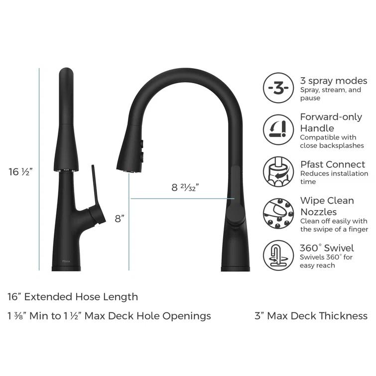 Neera Pull Down Single Handle Kitchen Faucet