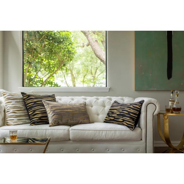 Lili Alessandra Zara Embroidered Feather Throw Pillow