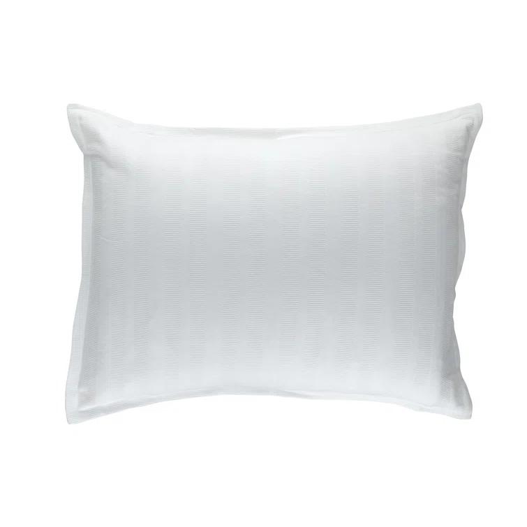 White Cotton Luxe Euro Lumbar Throw Pillow