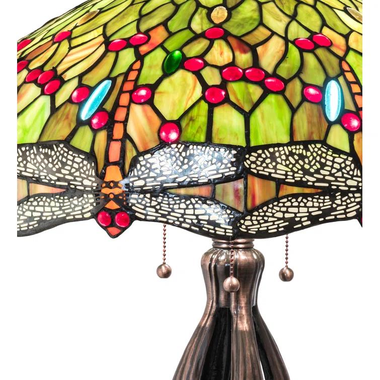Meyda Tiffany & Stained Glass Metal Table Lamp