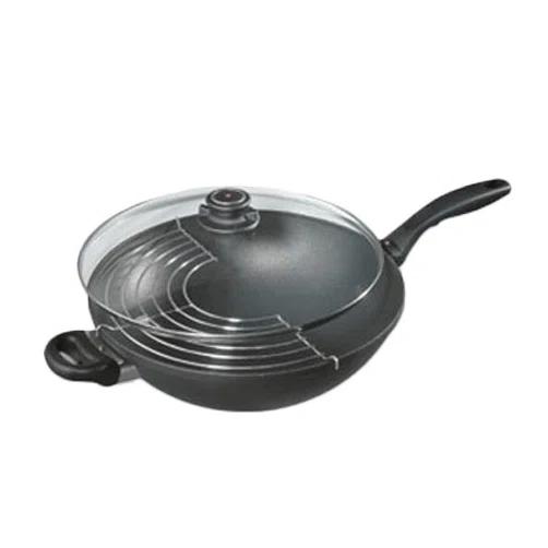 Swiss Diamond Non-Stick Cast Aluminum Wok with Lid