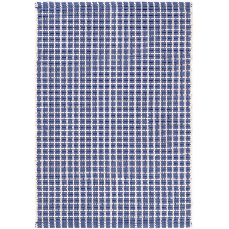 Gridiron Denim Handwoven Indoor/Outdoor Rug