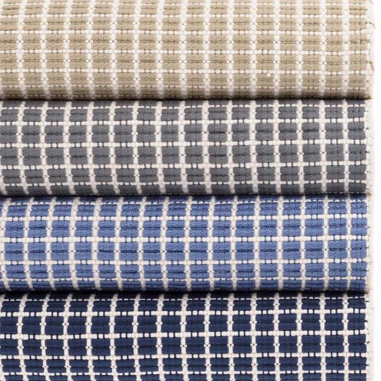 Gridiron Denim Handwoven Indoor/Outdoor Rug