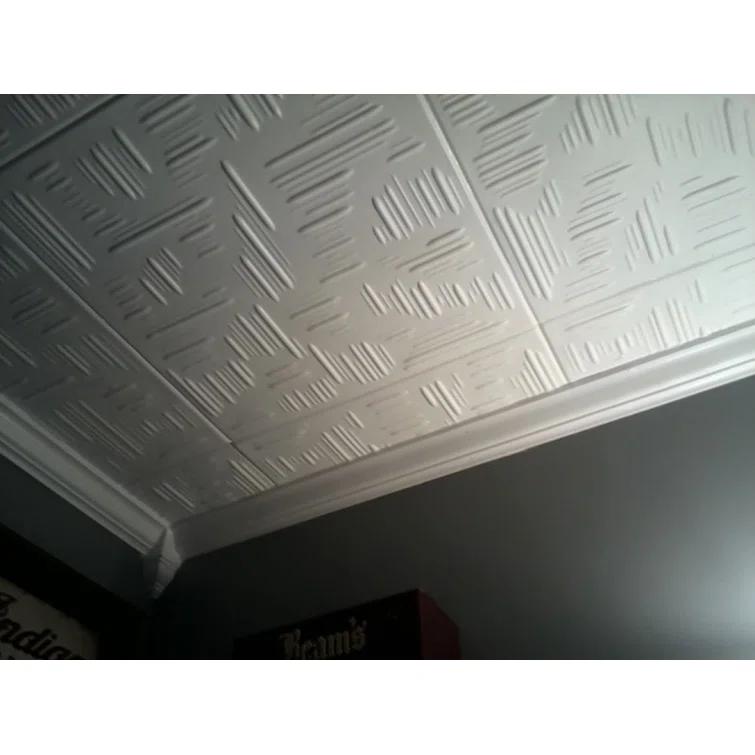 Country Wheat 1.6 ft. x 1.6 ft. Polystyrene Glue-up Ceiling Tile