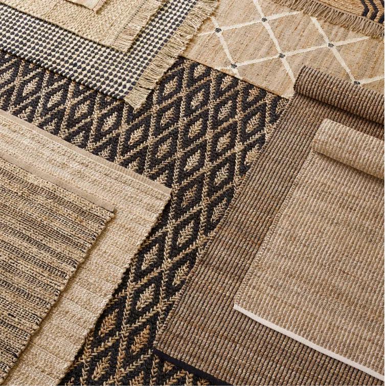 Gridwork Ivory Handwoven Jute Rug