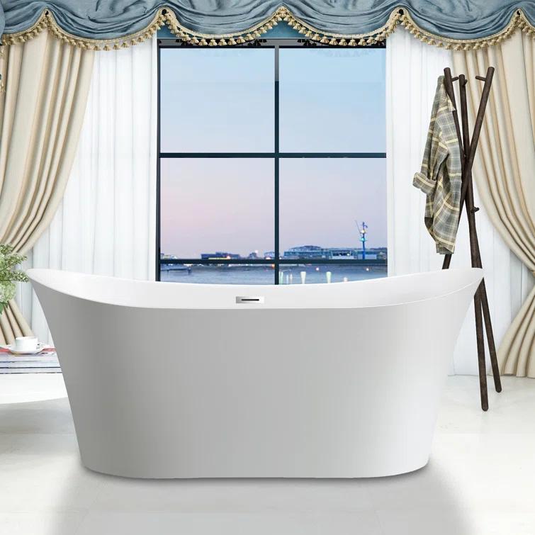 67" x 31" Freestanding Soaking Bathtub