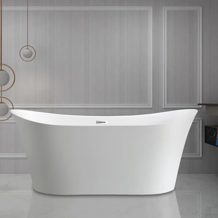 67" x 31" Freestanding Soaking Bathtub