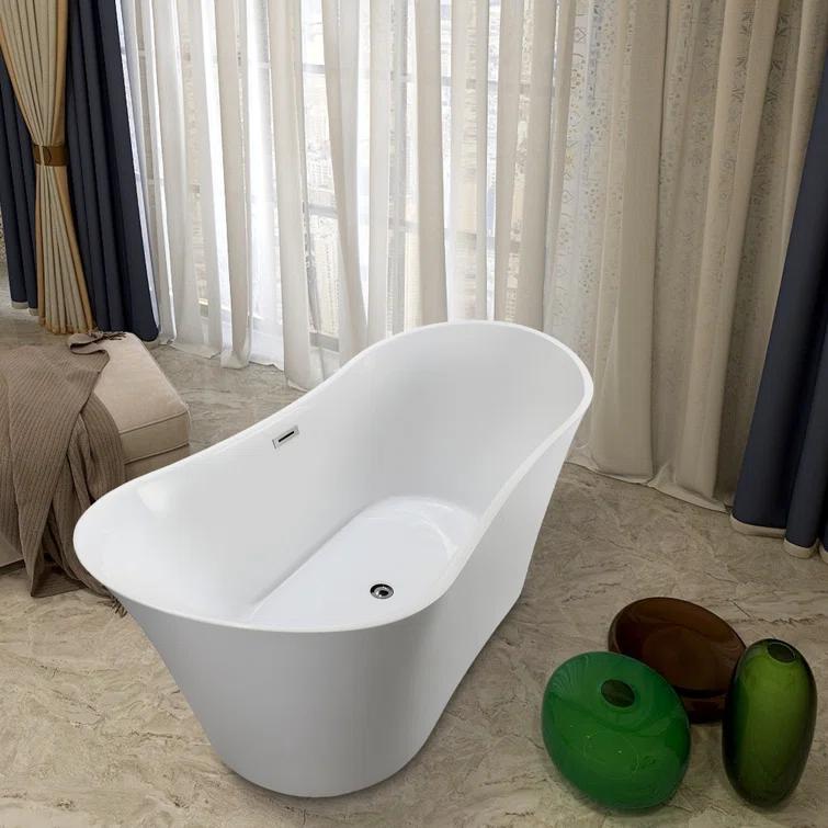67" x 31" Freestanding Soaking Bathtub