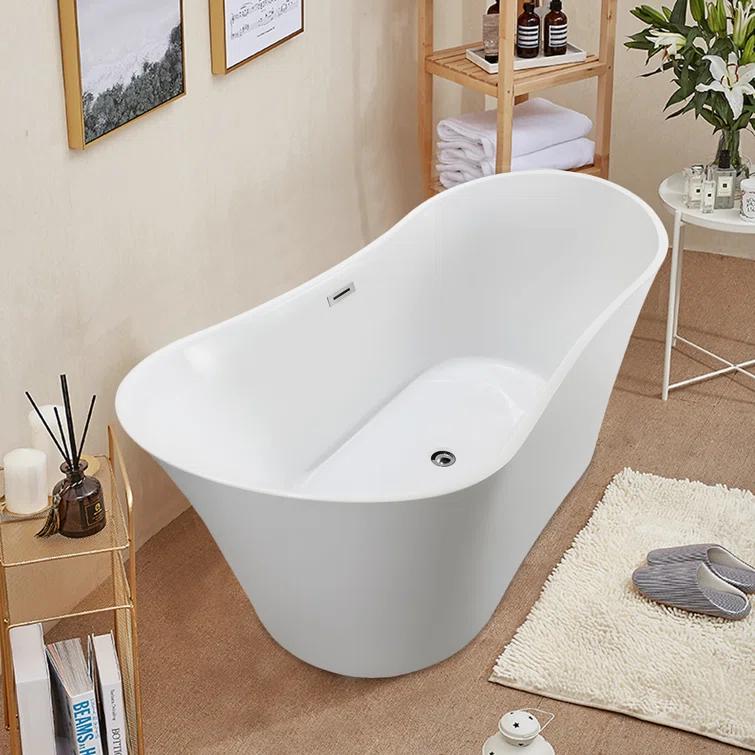 67" x 31" Freestanding Soaking Bathtub