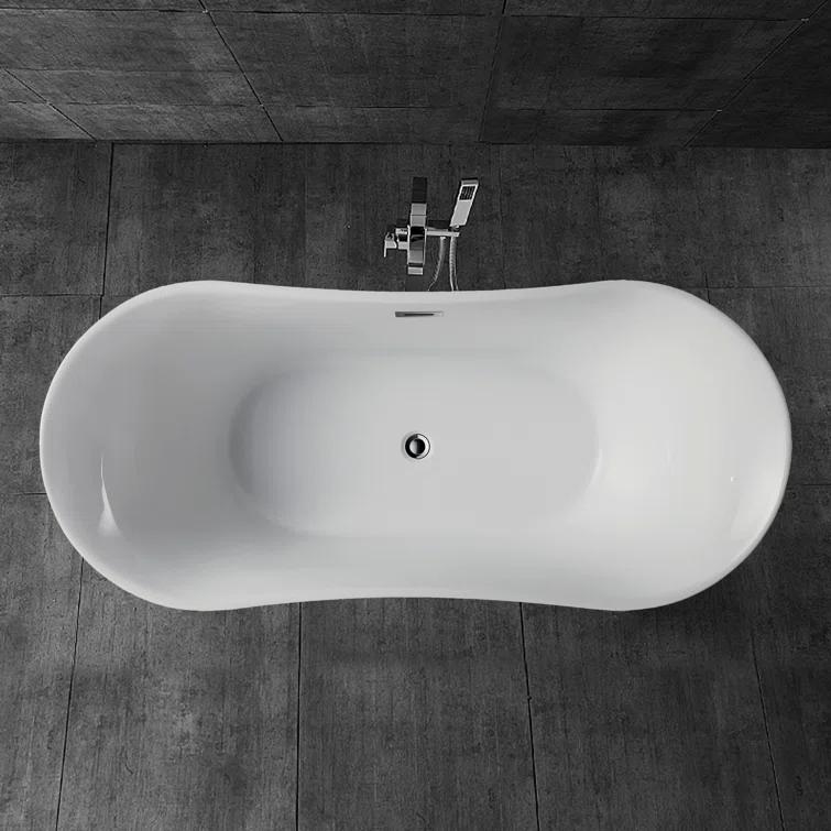 67" x 31" Freestanding Soaking Bathtub