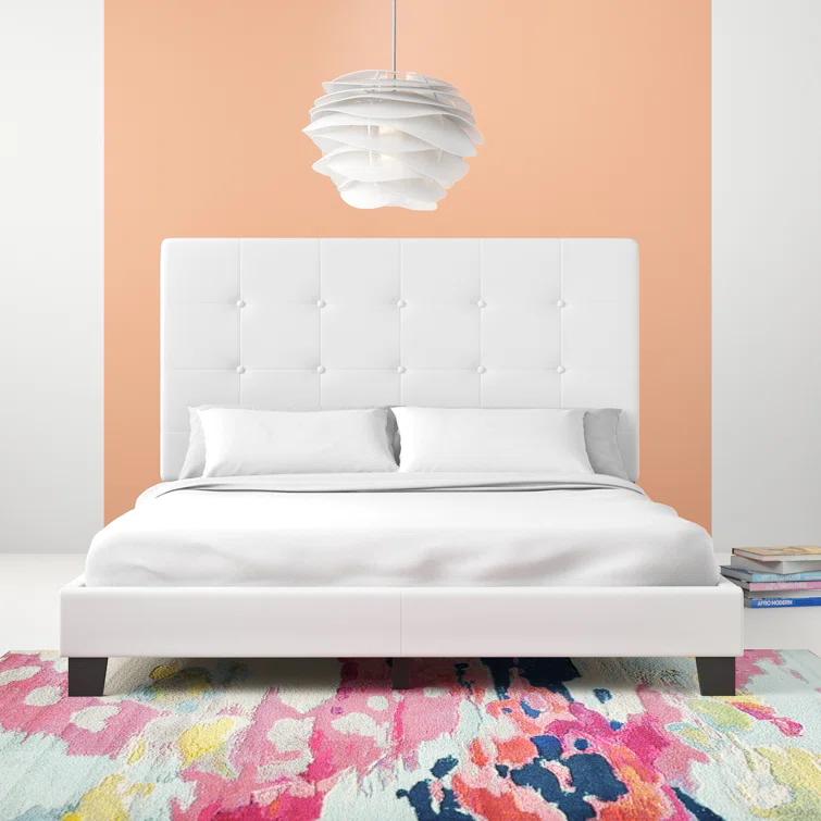 Modway Melanie Tufted Button Upholstered Fabric Platform Bed