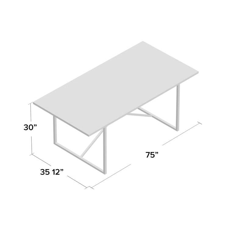 Lopez 75" Solid Wood Dining Table