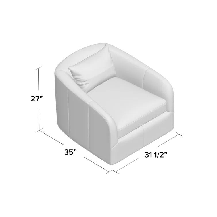 Ren Swivel Chair - Gray Boucle