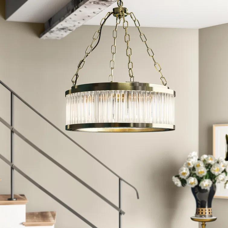 Petronas 4 - Light Industrial Steel Drum Chandelier