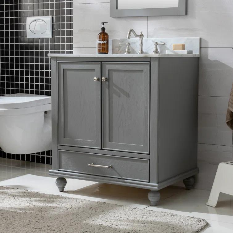 Melissa 30" Single Vanity - Grain White