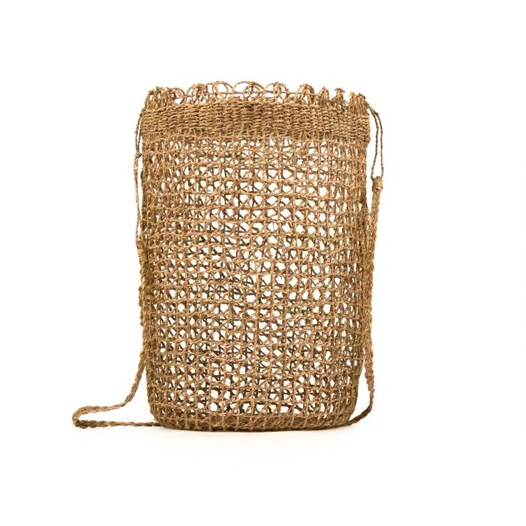 Zentique ZENWS-B31 L Hand Woven Seagrass Tote Basket with Handle, Large