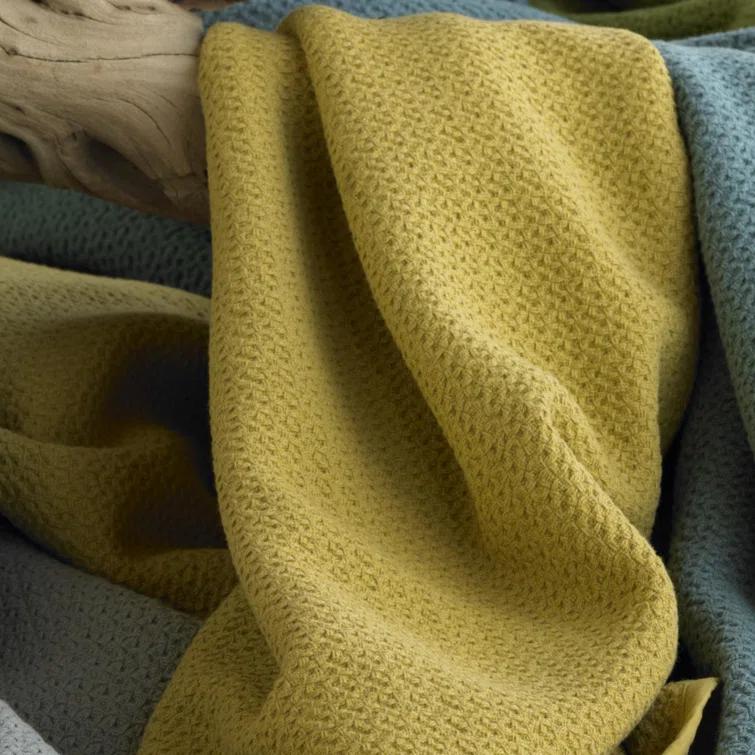 Coyuchi Honeycomb Hand Woven Throw Blanket