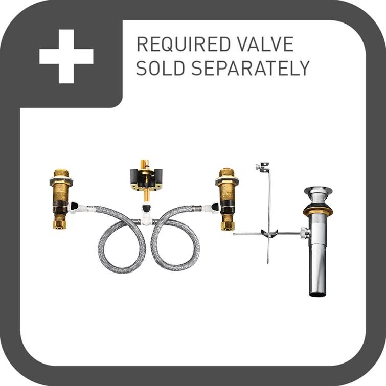 Arris Widespread Bathroom Faucet with Drain Assembly