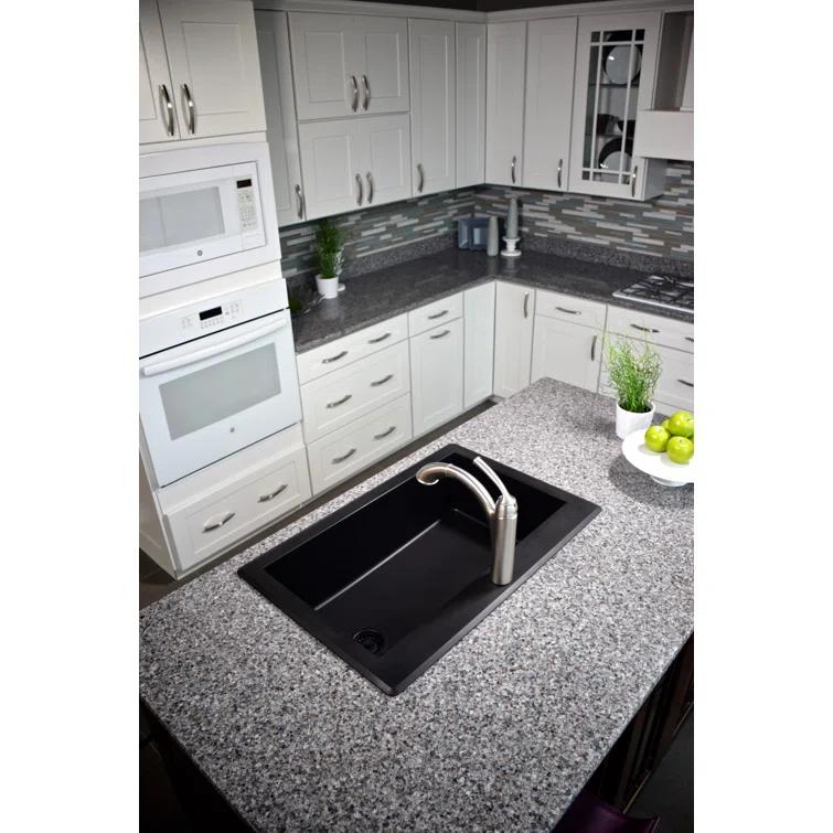 Karran Drop-in Quartz Composite 33'' X 22'' 1-Hole Single Bowl Kitchen Sink
