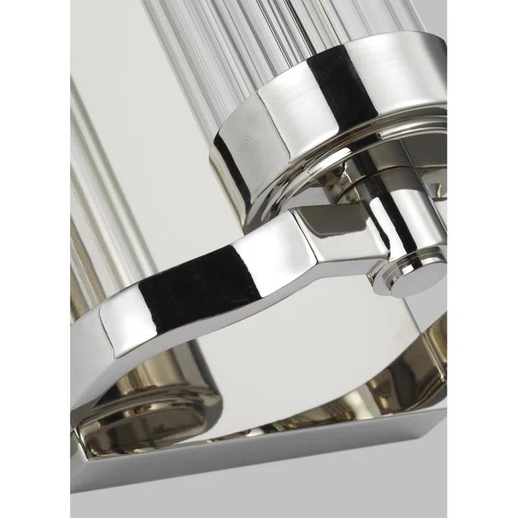 Everly Quinn Steel Corner Wall Light