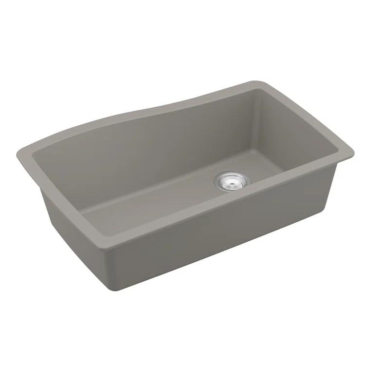Karran Karran Undermount Quartz Composite 33-1/2'' X 21'' Single Bowl Kitchen Sink QU-722-CN