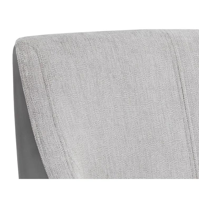 Aurora Transitional Barstool in Overcast Grey Leather and Polo Club Stone