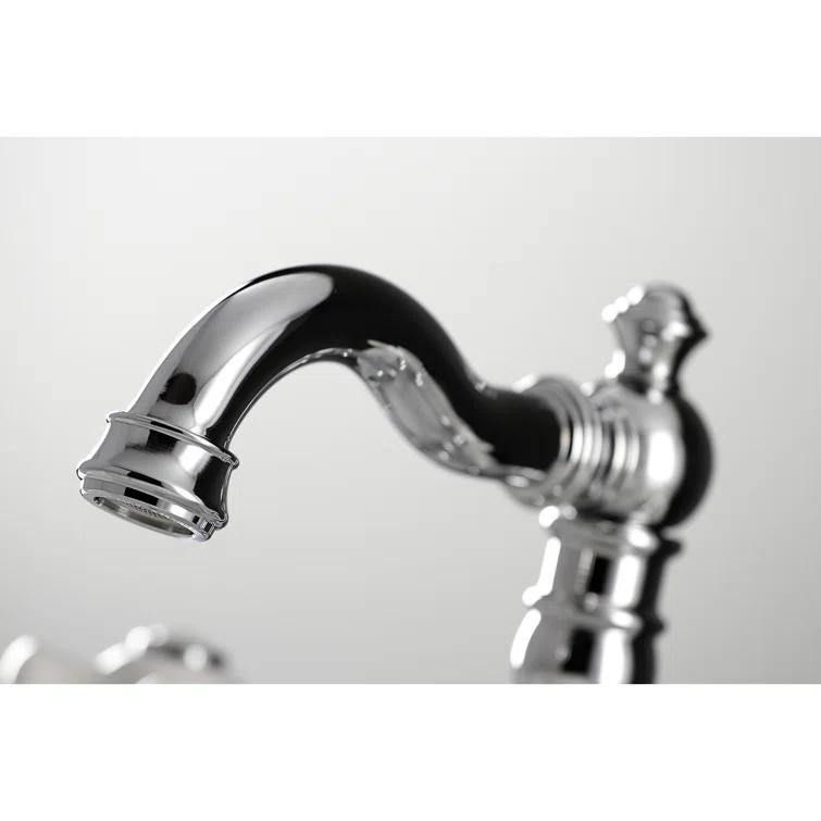 Kingston Brass FSC1971PX Kingston Brass American Classic Two-Handle 3-Hole Deck Mount Widespread Bathroom Faucet with Pop-Up Drain