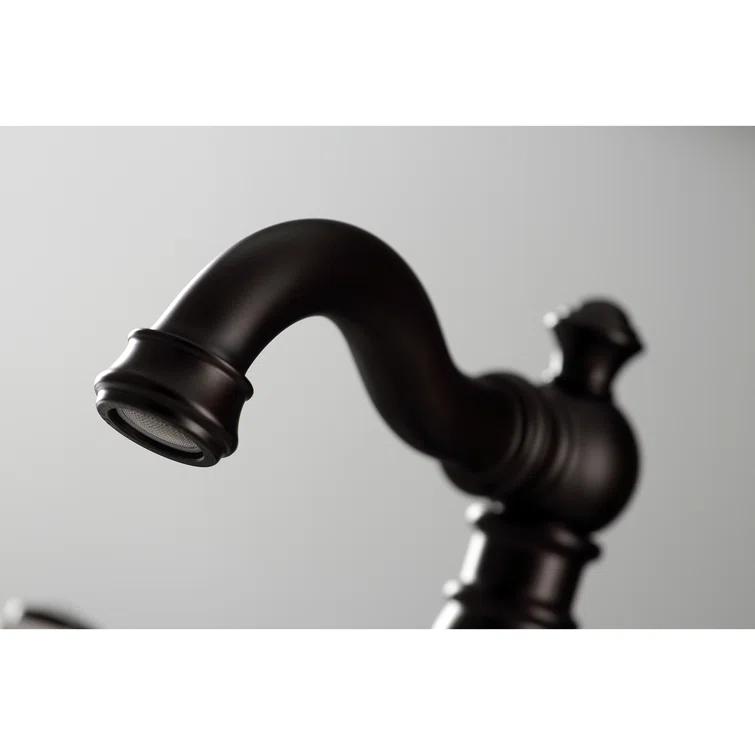 Kingston Brass FSC1975PX Kingston Brass American Classic Two-Handle 3-Hole Deck Mount Widespread Bathroom Faucet with Pop-Up Drain