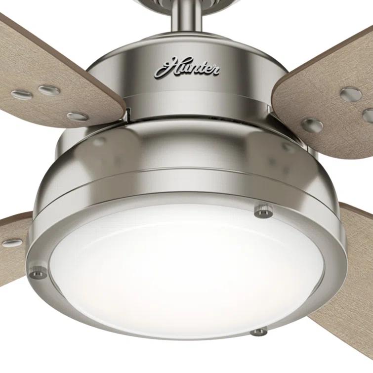 52" Wingate 4 - Blade LED Standard Ceiling Fan with Remote Control and Light Kit Included